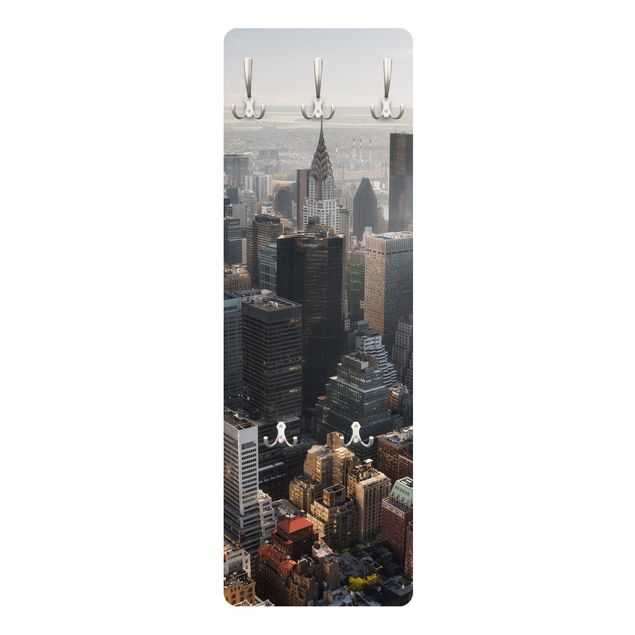 Wandkapstokken houten paneel From the Empire State Building Upper Manhattan NY