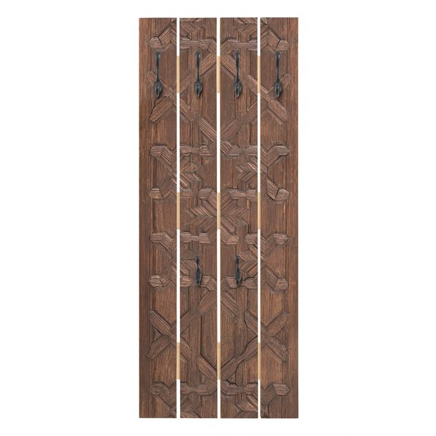 Wandkapstokken houten pallet Old Decorated Wooden Door From The Alhambra Palace