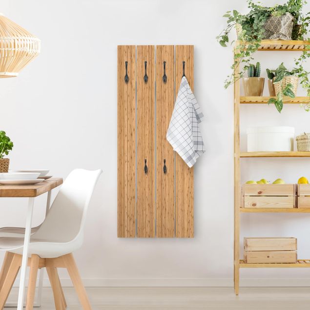 Wandkapstokken houten pallet Bamboo