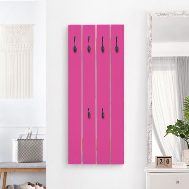 Wandkapstokken houten pallet Colour Pink