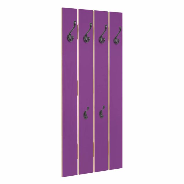 Wandkapstokken houten pallet Colour Purple