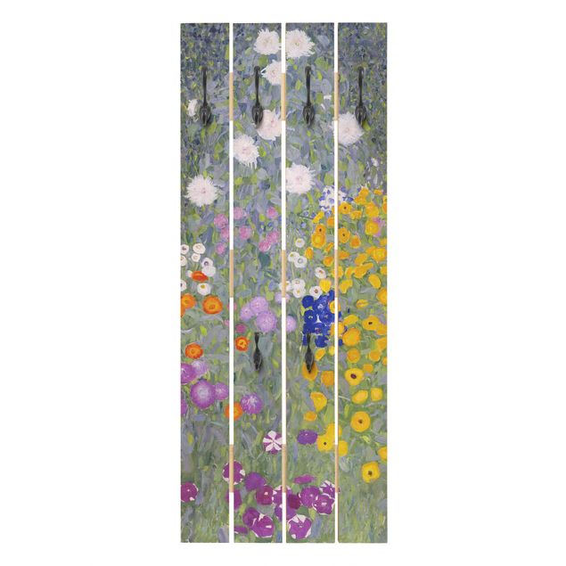 Wandkapstokken houten pallet Gustav Klimt - Cottage Garden
