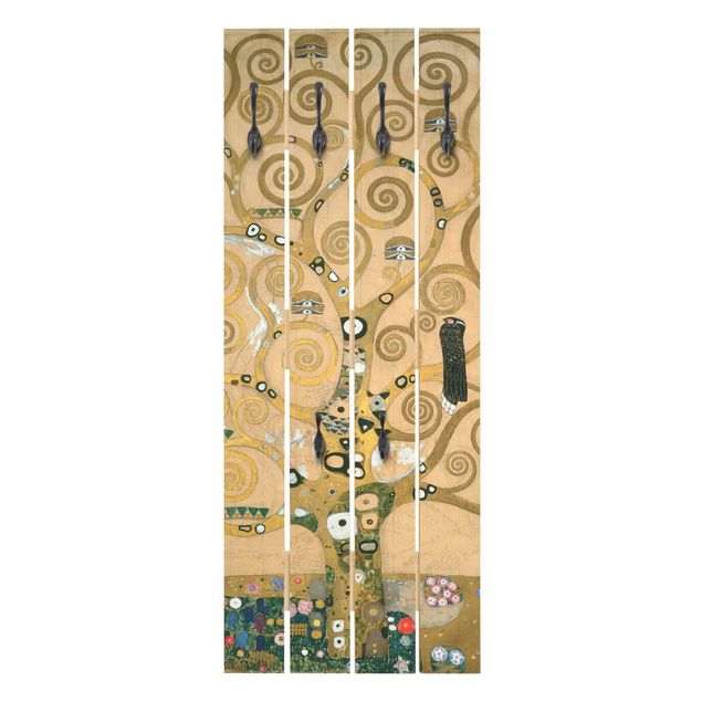 Wandkapstokken houten pallet Gustav Klimt - The Tree of Life