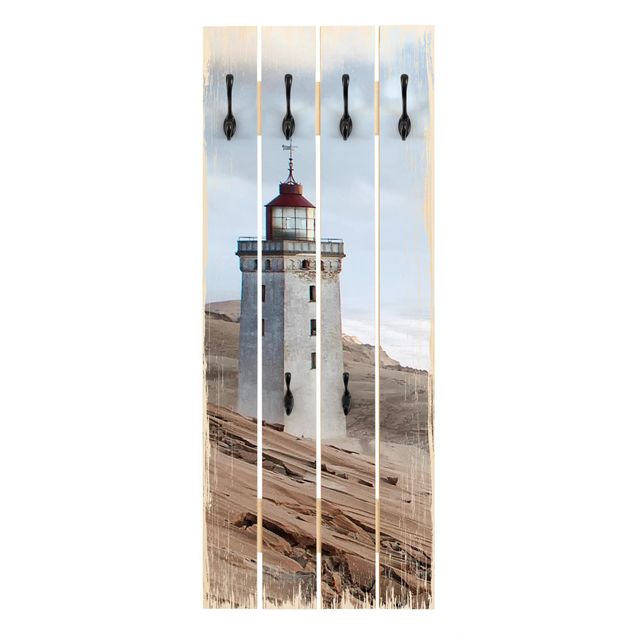 Wandkapstokken houten pallet Lighthouse In Denmark