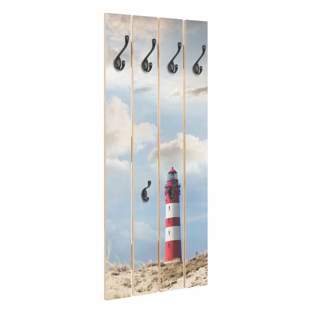 Wandkapstokken houten pallet Lighthouse Between Dunes