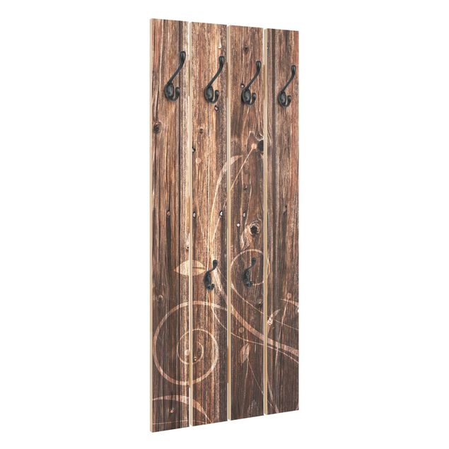 Wandkapstokken houten pallet No.547 Wooden fence flora
