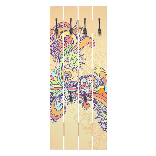 Wandkapstokken houten pallet Summer Illustration