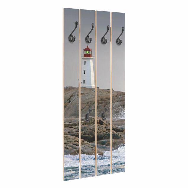 Wandkapstokken houten pallet Lighthouse