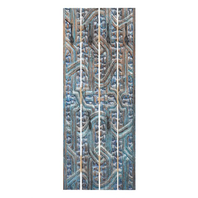 Wandkapstokken houten pallet Door With Moroccan Carving