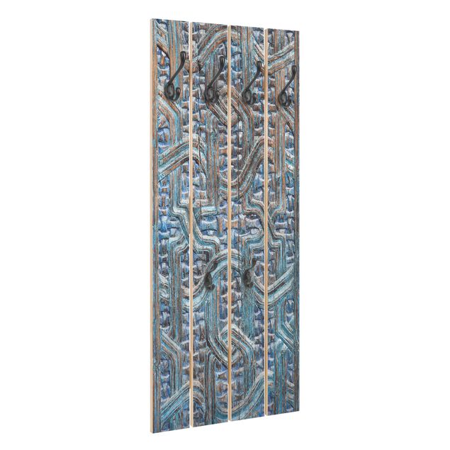 Wandkapstokken houten pallet Door With Moroccan Carving