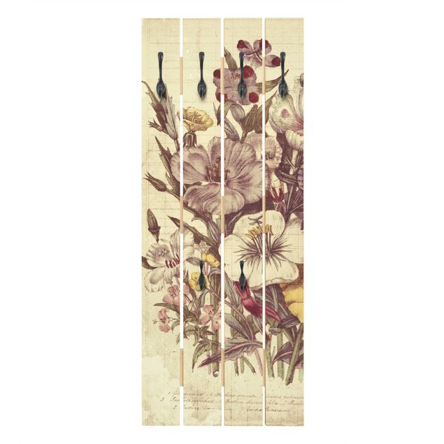 Wandkapstokken houten pallet Vintage Letter Bouquet