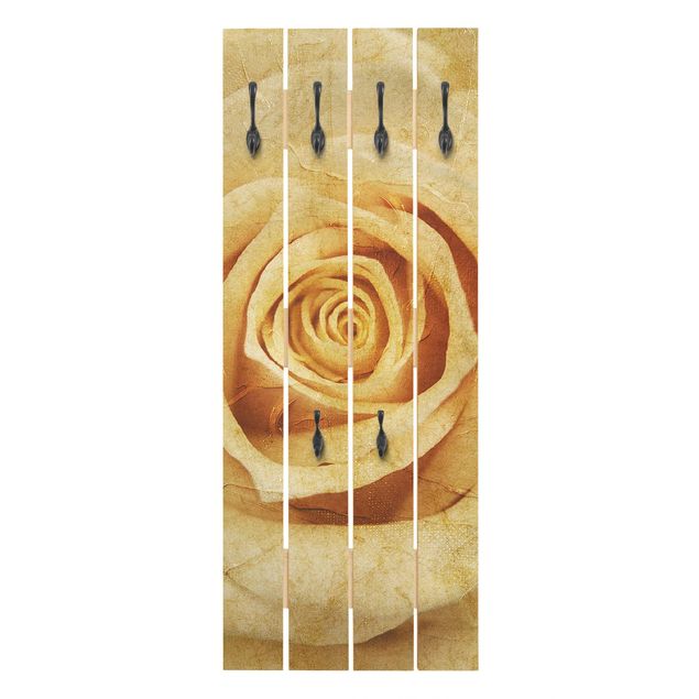 Wandkapstokken houten pallet Vintage Rose
