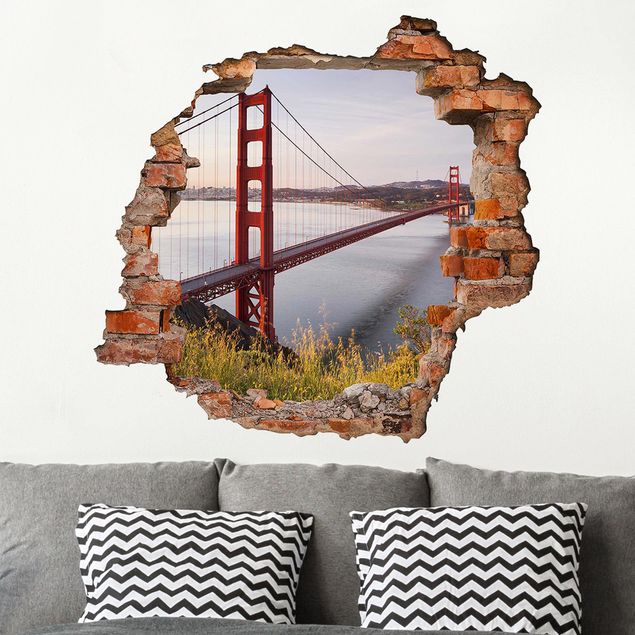 Muurstickers métropole Golden Gate Bridge In San Francisco