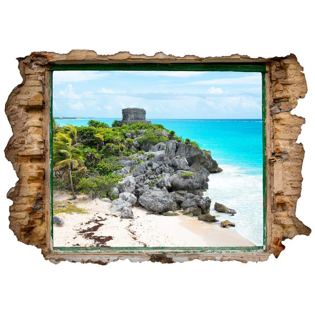 Muurstickers natuur Caribbean Coast Tulum Ruins