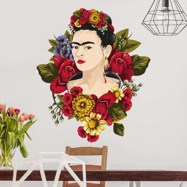Muurstickers Frida Kahlo - Roses