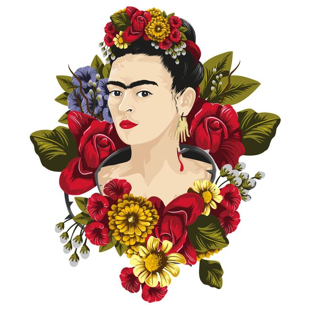 Muurstickers Frida Kahlo - Roses