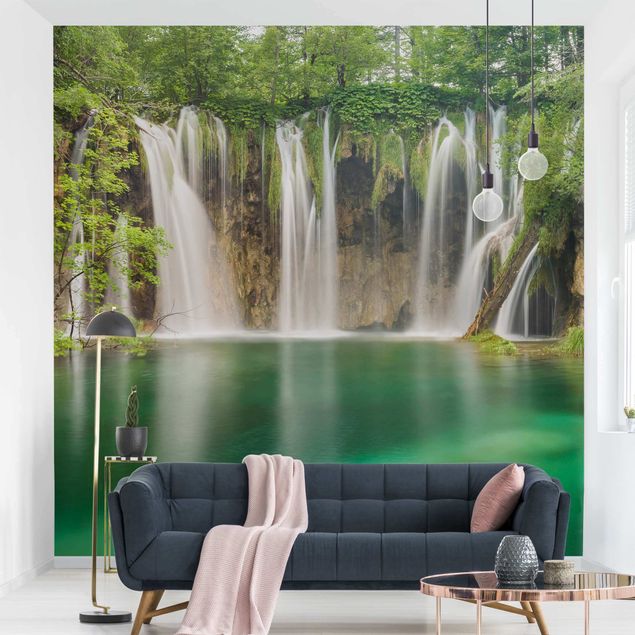 Fotobehang Waterfall Plitvice Lakes