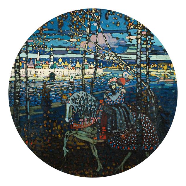 Behangcirkel Wassily Kandinsky - Riding Paar