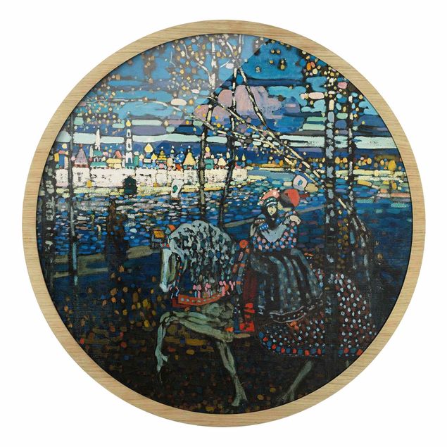 Rond schilderijen Wassily Kandinsky - Coppia a cavallo