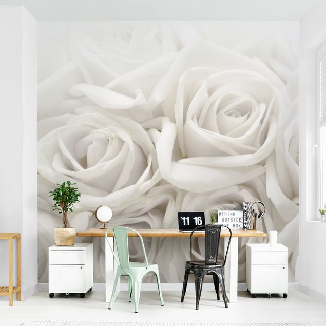 Fotobehang White Roses