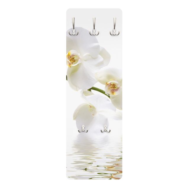 Wandkapstokken houten paneel White Orchid Waters