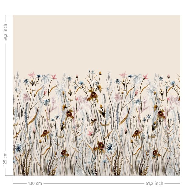 bloem gordijnen Dried Wildflower Meadow