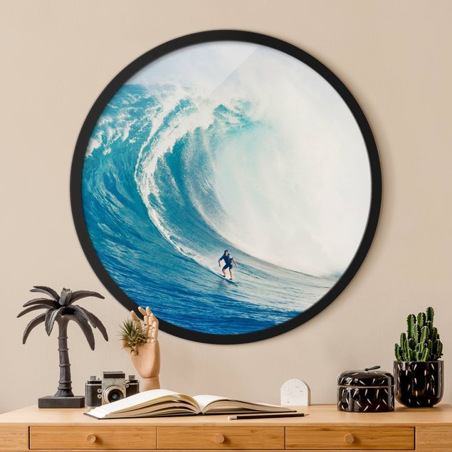 Rond schilderijen Wild Surfing
