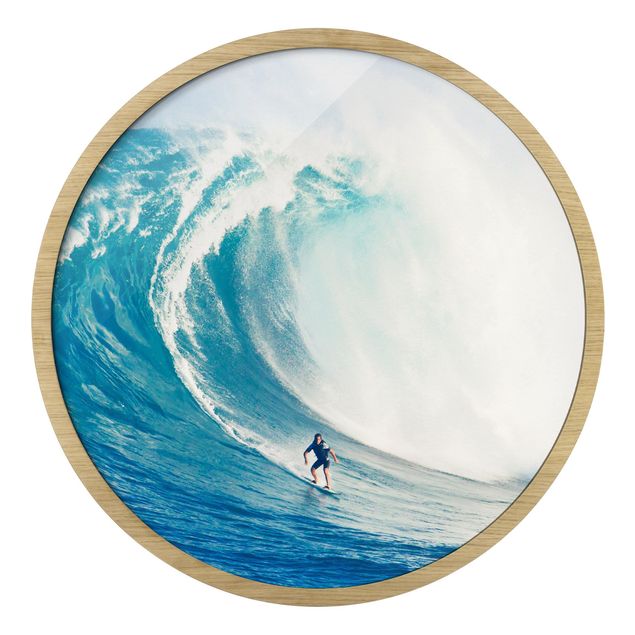 Rond schilderijen Wild Surfing