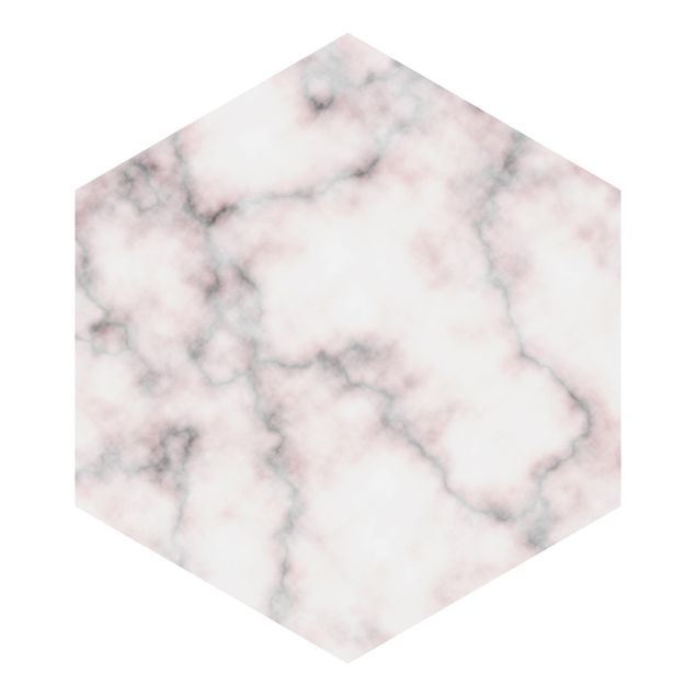 Hexagon Behang Delicate Marble Look