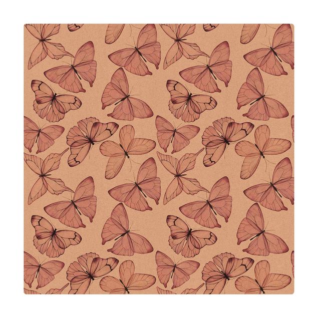 Kurk mat Delicate Pink Butterfly