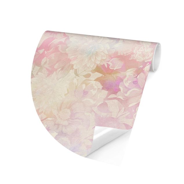 Behangcirkel Delicate Blossom Dream In Pastel