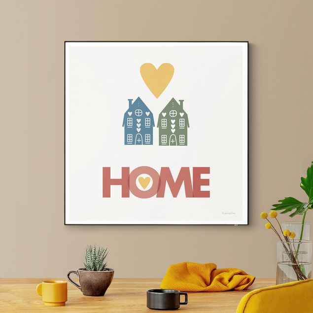 Verwisselbaar schilderij - Home with houses